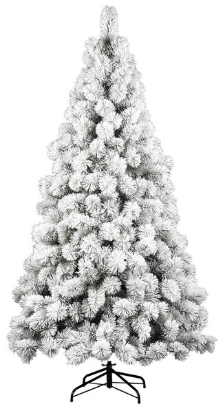 Albero di Natale Innevato Des Alpes Ø93x180 cm 312 Rami Super Folto con Effetto Neve in PVC Verde