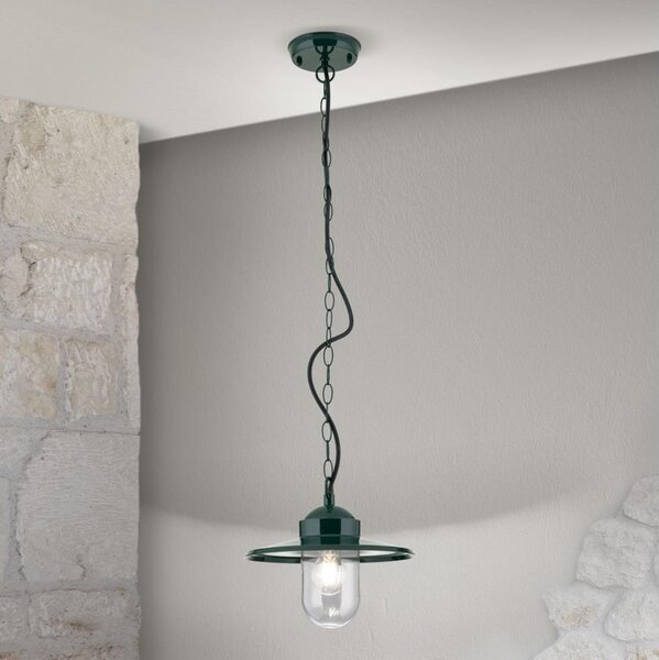 Orion AL 11-1318 - Lampada a sospensione da esterno EDWARD 1xE27/60W/230V IP44 verde