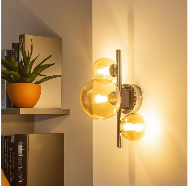 Brilagi - Lampada da parete LED MILLA 3xG9/3W/230V nero cromato/oro