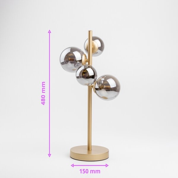 Brilagi - Lampada da tavolo LED MILLA 4xG9/3W/230V oro/fumé