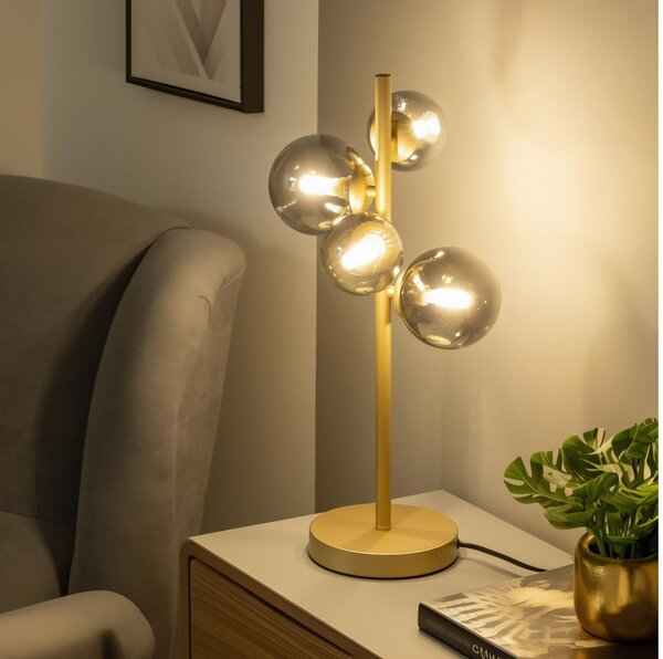 Brilagi - Lampada da tavolo LED MILLA 4xG9/3W/230V oro/fumé