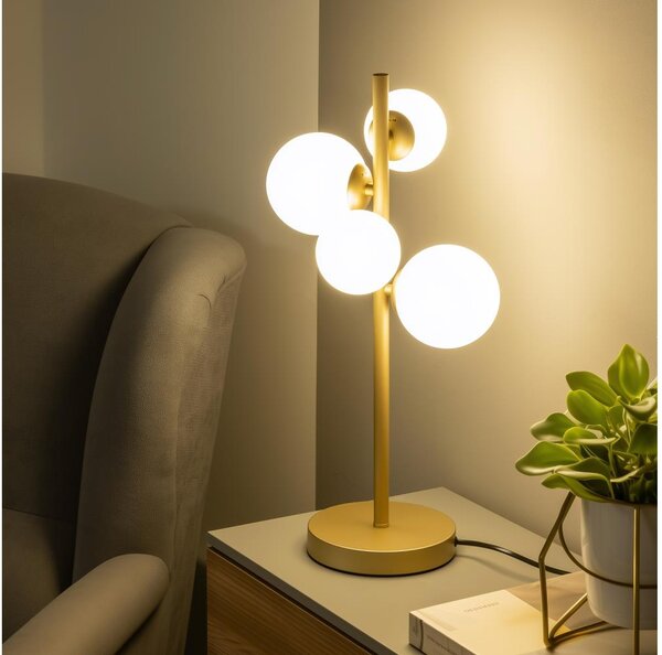 Brilagi - Lampada da tavolo LED MILLA 4xG9/3W/230V oro/bianco