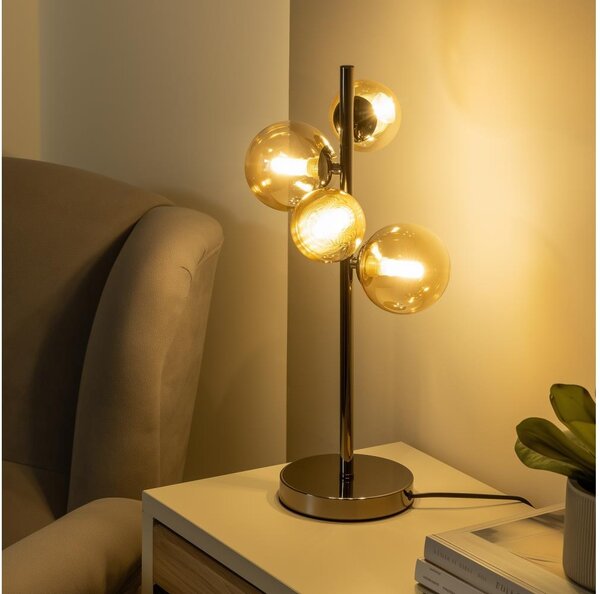 Brilagi - Lampada da tavolo LED MILLA 4xG9/3W/230V nero cromato/oro