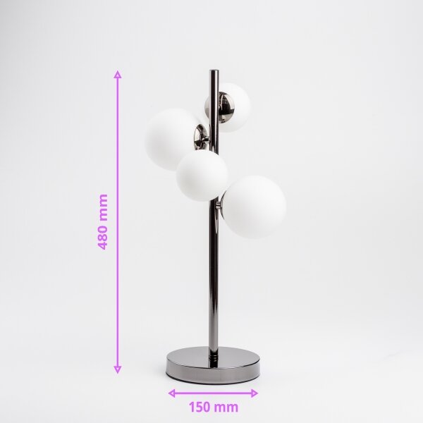 Brilagi - Lampada da tavolo LED MILLA 4xG9/3W/230V nero cromato/bianco