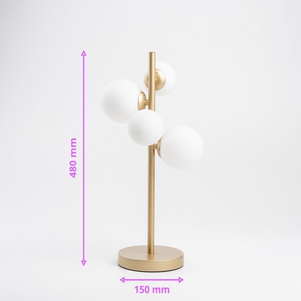 Brilagi - Lampada da tavolo LED MILLA 4xG9/3W/230V oro/bianco