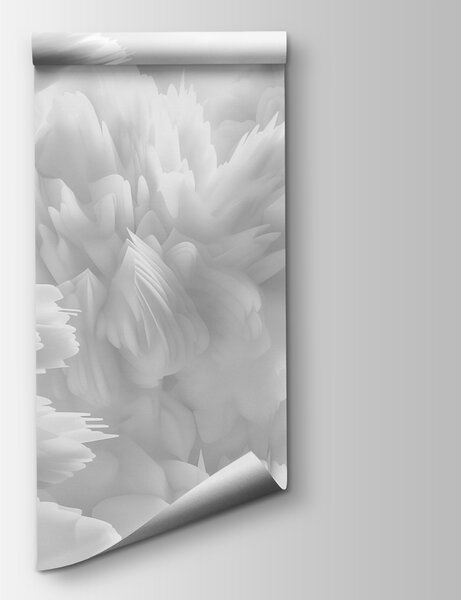 Carta da parati Primo piano di oggetti bianchi e soffici, Carta da parati 3d fiori, Carta da parati popolare, w01474 - Tapeko.it