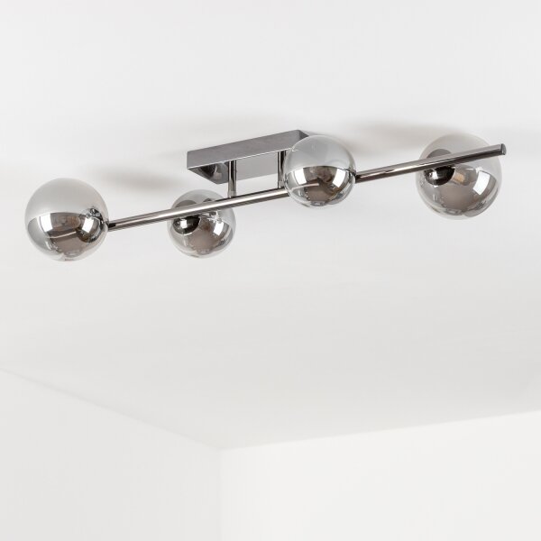 Brilagi - Lampadario LED a plafone MILLA 4xG9/3W/230V nero cromato/fumé