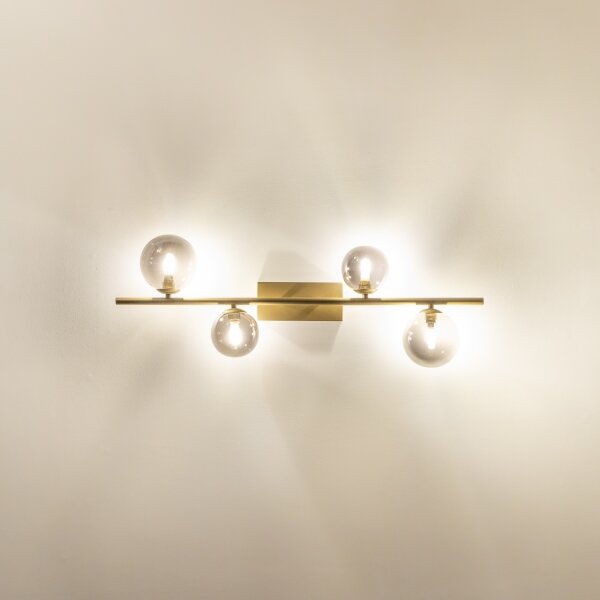 Brilagi - Lampadario a plafone LED MILLA 4xG9/3W/230V oro/fumé