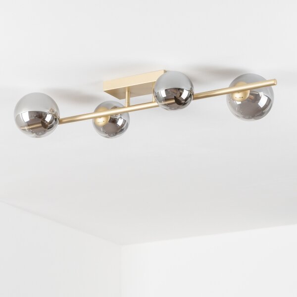 Brilagi - Lampadario a plafone LED MILLA 4xG9/3W/230V oro/fumé