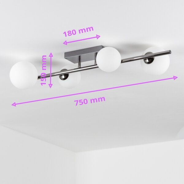 Brilagi - Plafoniera LED MILLA 4xG9/3W/230V nero cromato/bianco
