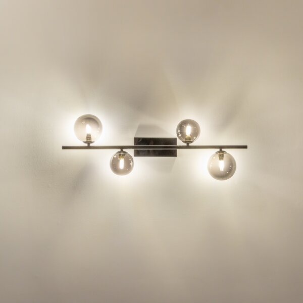 Brilagi - Lampadario LED a plafone MILLA 4xG9/3W/230V nero cromato/fumé
