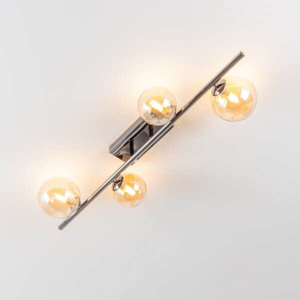 Brilagi - Plafoniera LED MILLA 4xG9/3W/230V nero cromato/oro