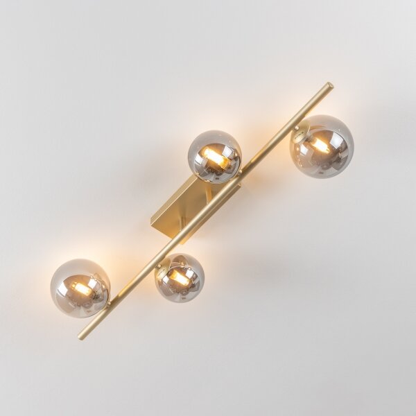 Brilagi - Lampadario a plafone LED MILLA 4xG9/3W/230V oro/fumé