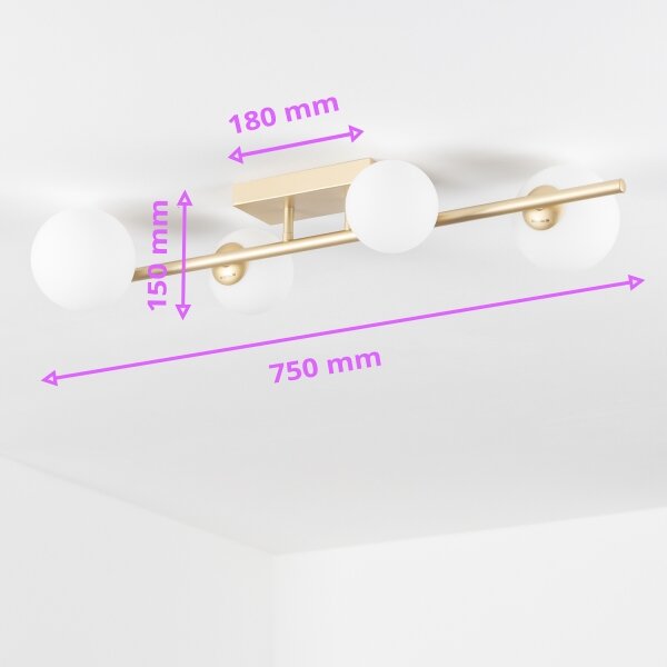 Brilagi - Lampadario a plafone LED MILLA 4xG9/3W/230V oro/bianco