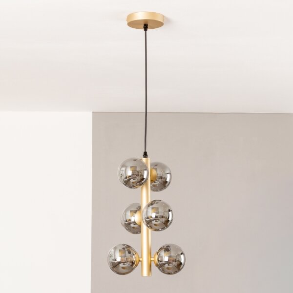 Brilagi - Lampadario LED a sospensione con filo MILLA 6xG9/3W/230V oro/fumé