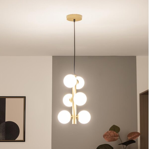 Brilagi - Lampadario LED a sospensione con filo MILLA 6xG9/3W/230V oro/bianco