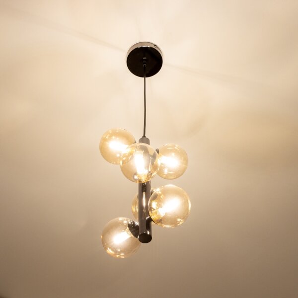Brilagi - Lampadario LED sospeso su cavo MILLA 6xG9/3W/230V nero cromato/oro