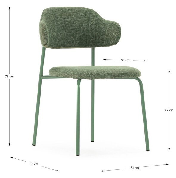 Sedie da pranzo in set verdi 4 pz Adriel – Marckeric