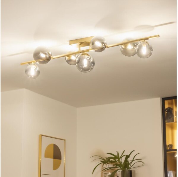 Brilagi - Lampadario a plafone LED MILLA 7xG9/3W/230V oro/fumé