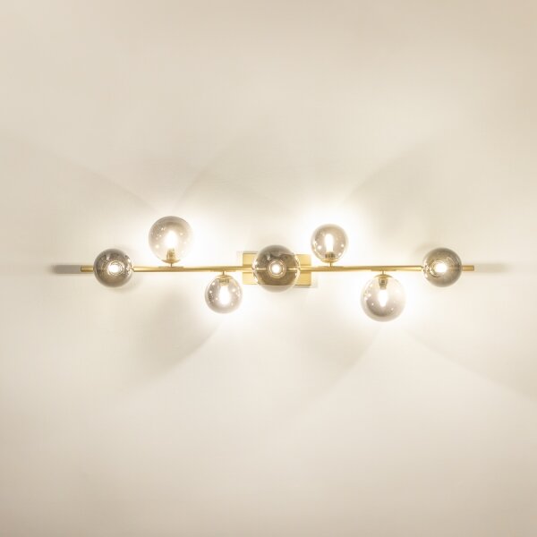 Brilagi - Lampadario a plafone LED MILLA 7xG9/3W/230V oro/fumé