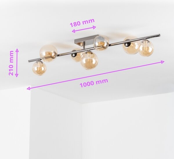 Brilagi - Plafoniera LED MILLA 7xG9/3W/230V nero cromato/oro