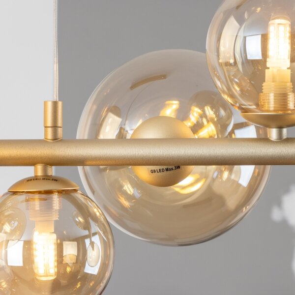 Brilagi - Lampadario LED a sospensione con filo MILLA 10xG9/3W/230V oro