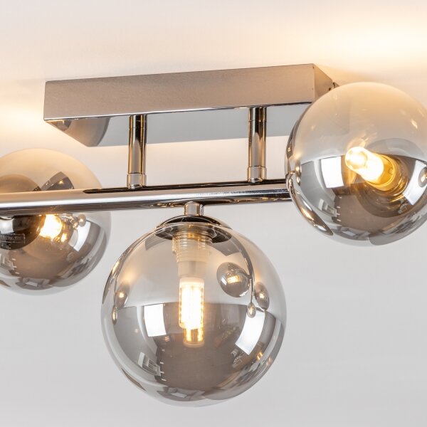 Brilagi - Lampadario a plafone LED MILLA 7xG9/3W/230V nero cromato/fumé