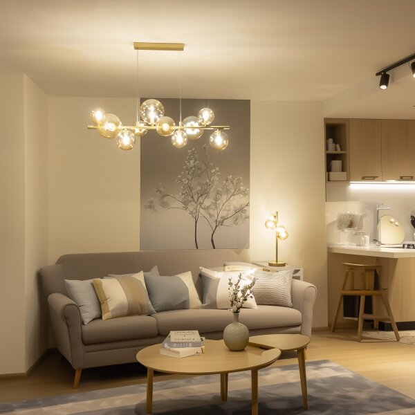 Brilagi - Lampadario LED a sospensione con filo MILLA 10xG9/3W/230V oro