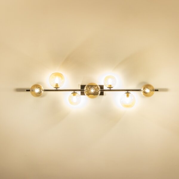 Brilagi - Plafoniera LED MILLA 7xG9/3W/230V nero cromato/oro