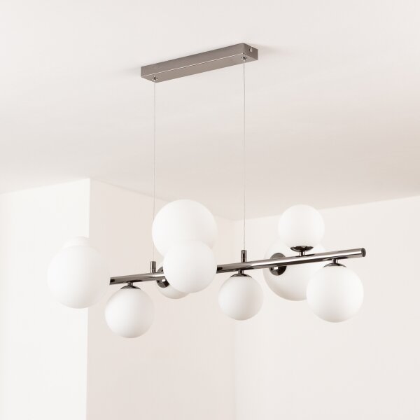 Brilagi - Lampadario LED a cavo MILLA 10xG9/3W/230V nero cromato/bianco