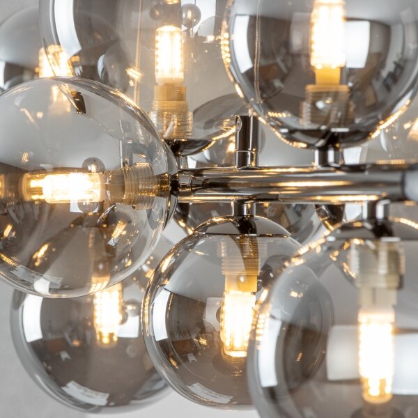 Brilagi - Lampadario LED su cavo MILLA 10xG9/3W/230V nero cromato/fumé