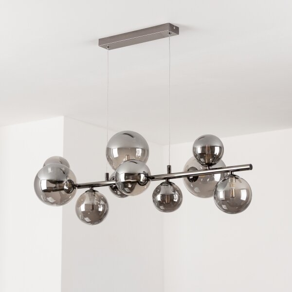 Brilagi - Lampadario LED su cavo MILLA 10xG9/3W/230V nero cromato/fumé