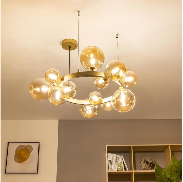 Brilagi - Lampadario LED a sospensione con filo MILLA 15xG9/3W/230V oro
