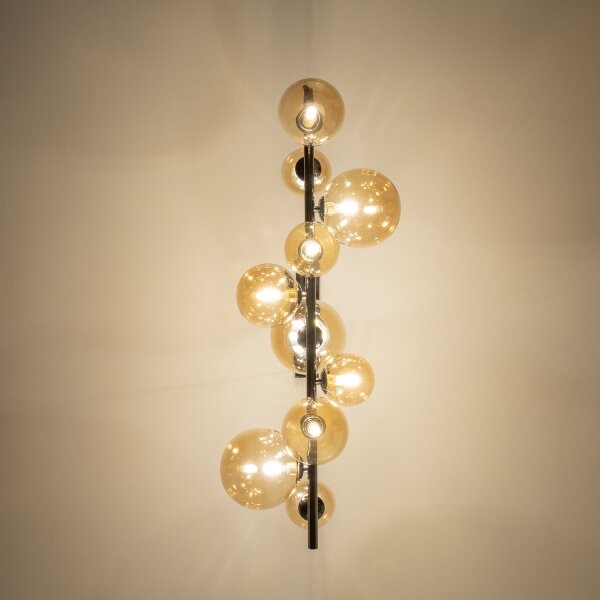 Brilagi - Lampadario LED a sospensione con cavo MILLA 10xG9/3W/230V, nero cromato/oro