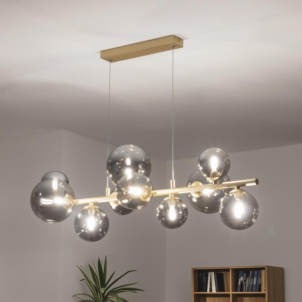 Brilagi - Lampadario LED a sospensione con filo MILLA 10xG9/3W/230V oro/fumé