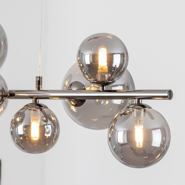 Brilagi - Lampadario LED su cavo MILLA 10xG9/3W/230V nero cromato/fumé