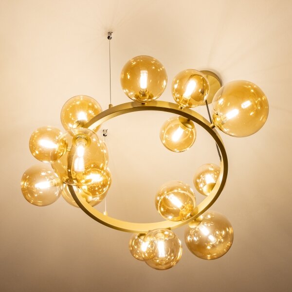 Brilagi - Lampadario LED a sospensione con filo MILLA 15xG9/3W/230V oro