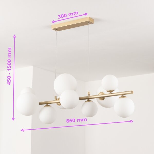 Brilagi - Lampadario LED a sospensione con filo MILLA 10xG9/3W/230V oro/bianco