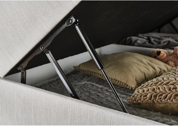 Letto boxspring grigio chiaro con contenitore 160x200 cm Catania - Meise Möbel
