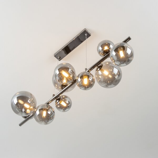 Brilagi - Lampadario LED su cavo MILLA 10xG9/3W/230V nero cromato/fumé