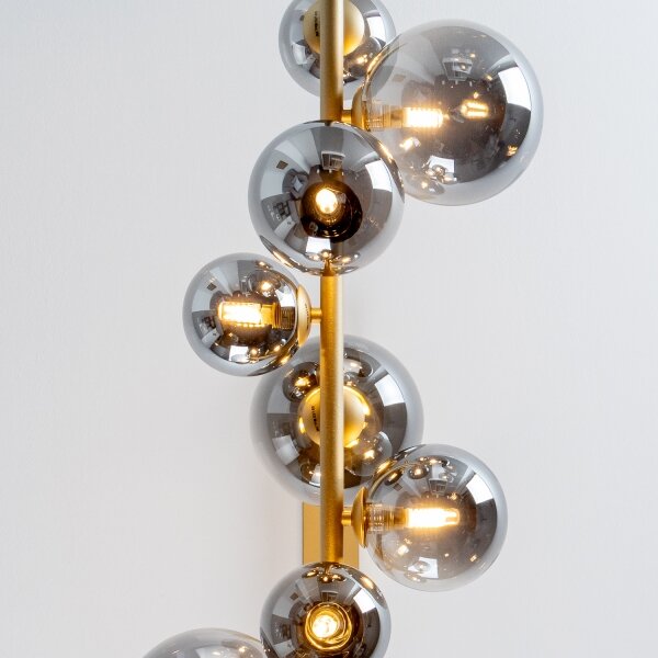 Brilagi - Lampadario LED a sospensione con filo MILLA 10xG9/3W/230V oro/fumé