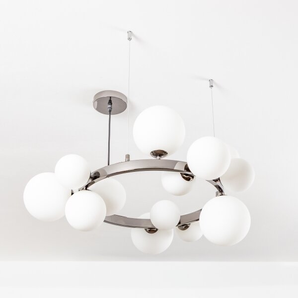 Brilagi - Lampadario LED a sospensione con cavo MILLA 15xG9/3W/230V nero cromato/bianco