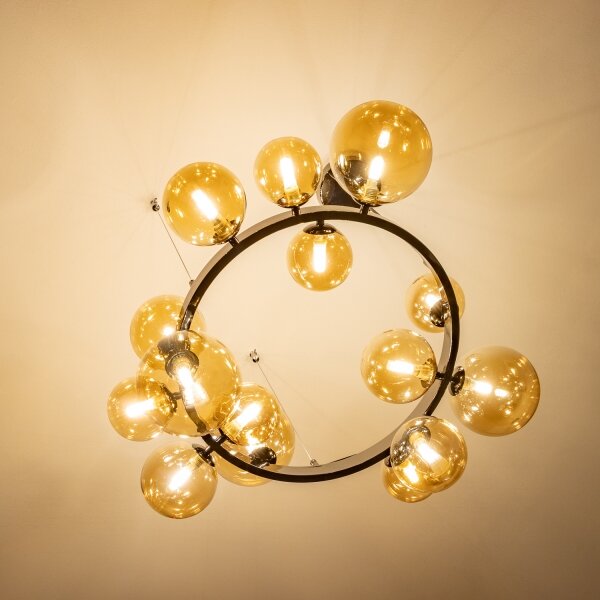 Brilagi - Lampadario LED su cavo MILLA 15xG9/3W/230V nero cromato/oro