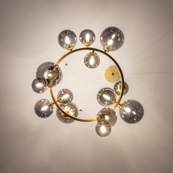 Brilagi - Lampadario LED a sospensione con filo MILLA 15xG9/3W/230V oro/fumé