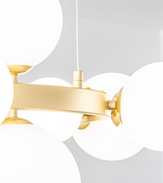 Brilagi - Lampadario LED a sospensione con filo MILLA 15xG9/3W/230V oro/bianco