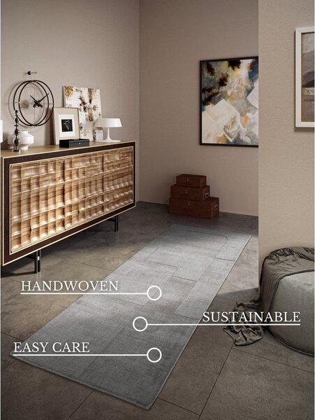 Passatoia grigia in lana tessuta a mano 80x250 cm Charlotte - Villeroy&Boch