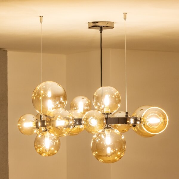 Brilagi - Lampadario LED su cavo MILLA 15xG9/3W/230V nero cromato/oro