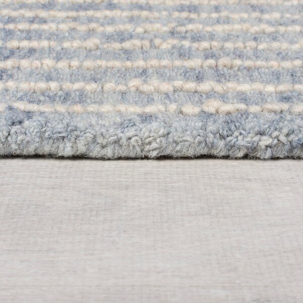 Tappeto in lana blu chiaro tessuto a mano 120x170 cm Memphis Wool - Flair Rugs