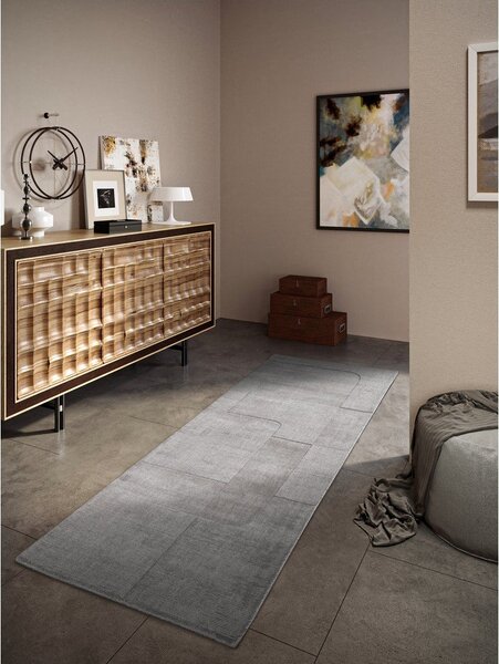 Passatoia grigia in lana tessuta a mano 80x250 cm Charlotte - Villeroy&Boch