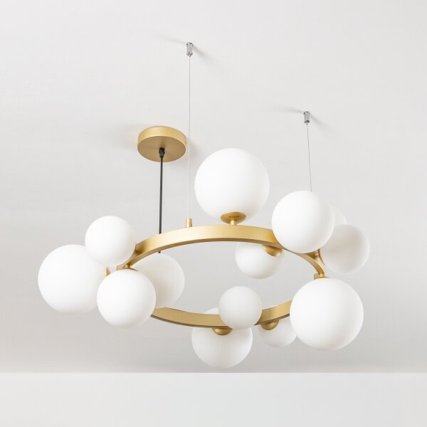 Brilagi - Lampadario LED a sospensione con filo MILLA 15xG9/3W/230V oro/bianco